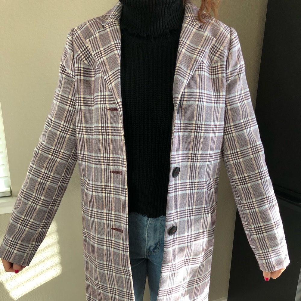plaid coat